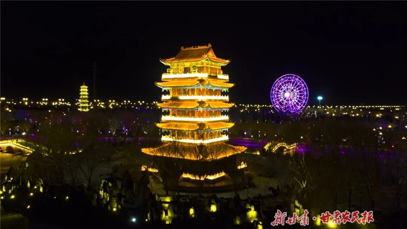 玉門市夜景（玉門市委宣傳部供圖）.jpg