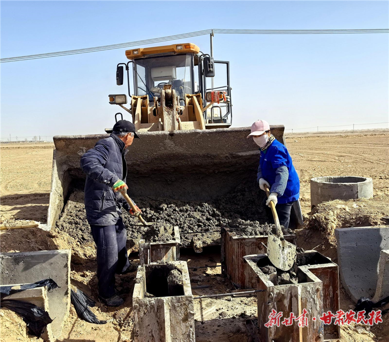 民勤縣收成鎮(zhèn)：高標(biāo)準(zhǔn)農(nóng)田建設(shè)如火如荼